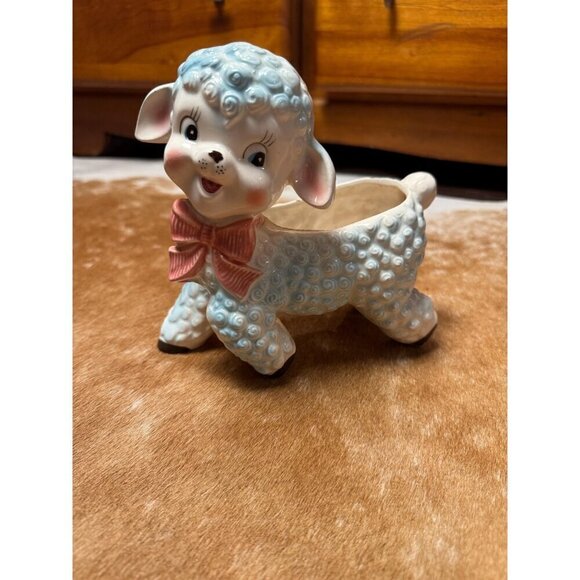 Vintage 60s Mid Century Modern Planter - Replo Ceramic Planter - Made in Japan - Picture 2 of 9